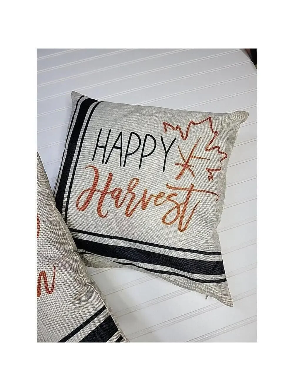 Set of 2 Fall Throw Pillows Happy Harvest Hello Pumpkin 15